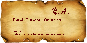 Mosánszky Agapion névjegykártya